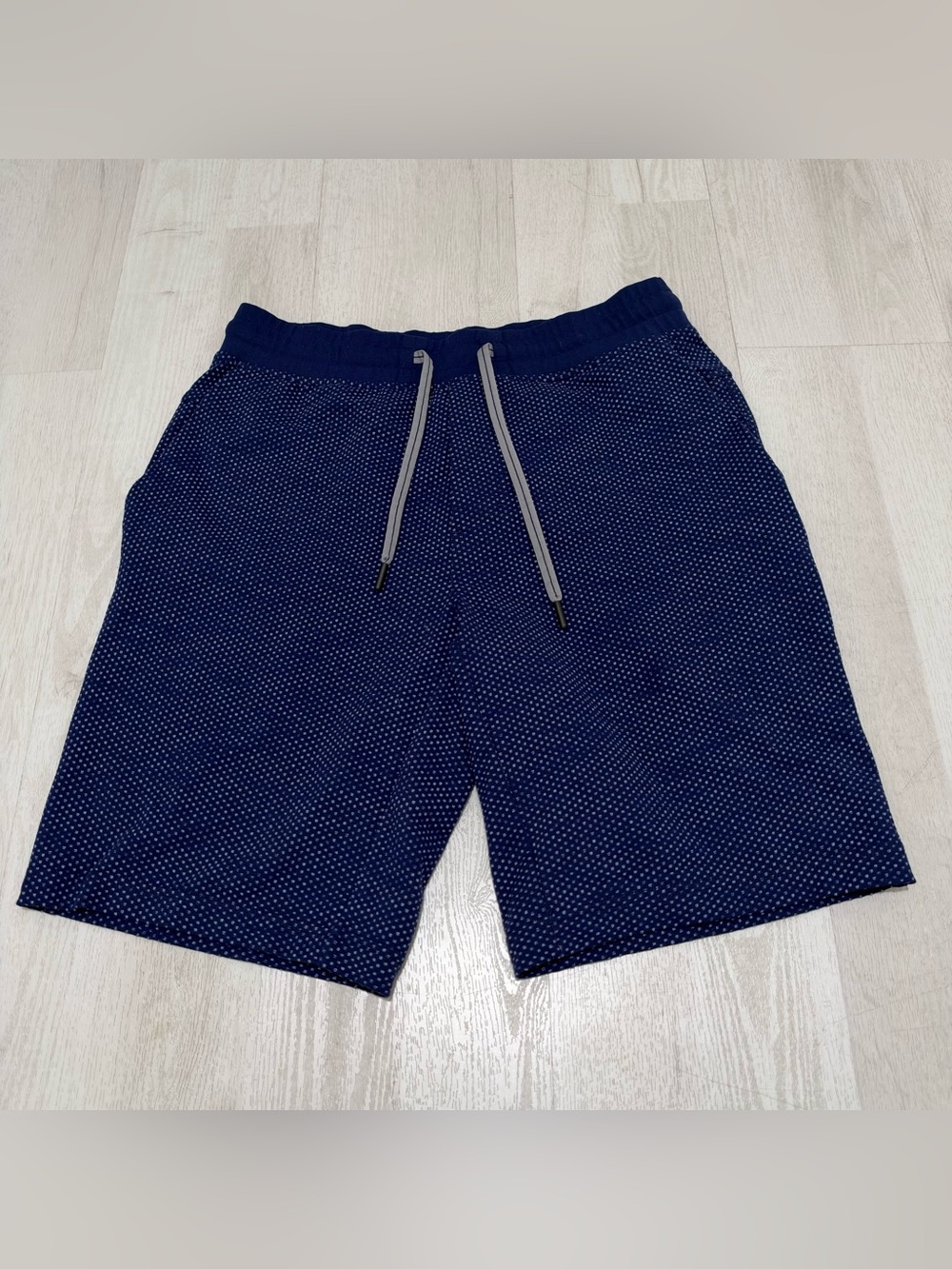 Lululemon Navy Blue Micro-Dot Athletic Shorts